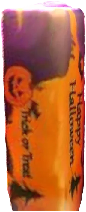 Dusk Pumpkin butter squishy, sealed in its wrapper